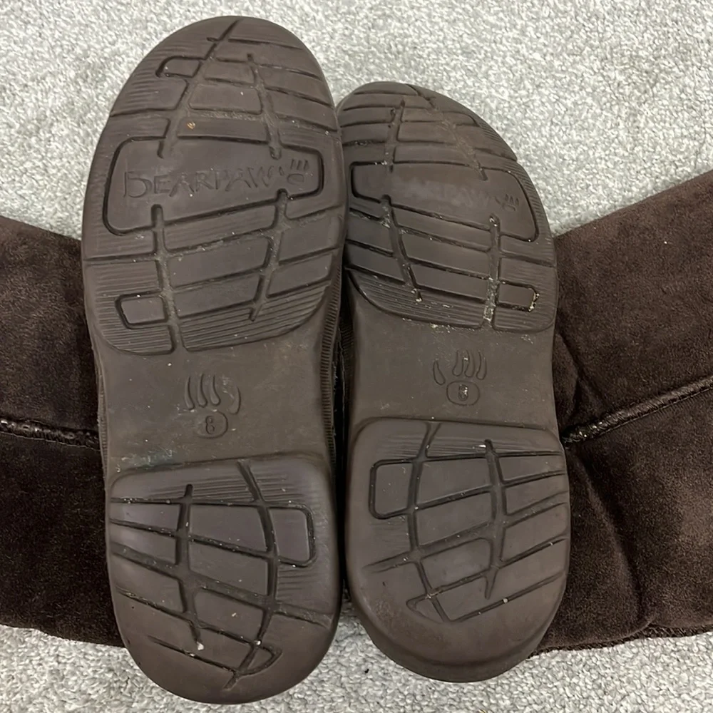 Bearpaw Size 8 Brown Midcalf Meadow Tall Sheepskin Wool Lining Suede Boots